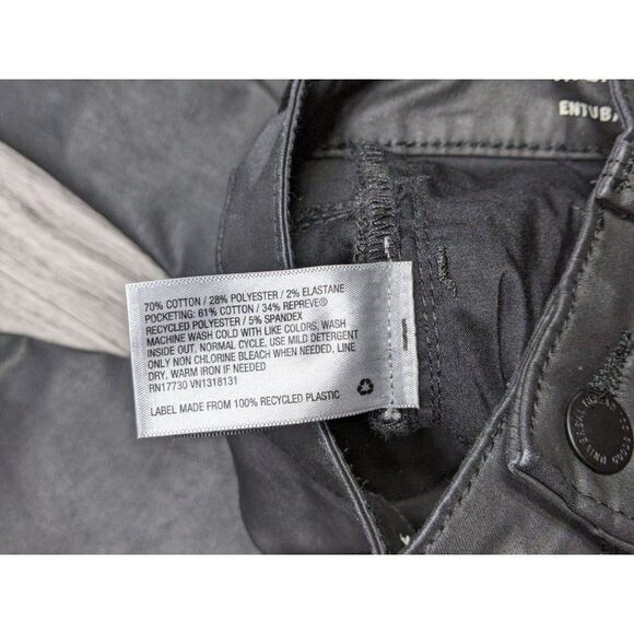 Universal Thread Womens Size 6 / 28 R High Rise Cropped Skinny Black Pants - Picture 5 of 11